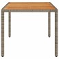 vidaXL Gartentisch mit Akazienholz-Platte Grau 150x90x75cm Poly Rattan vidaXL Gartentisch mit Akazienholz-Platte Grau 150x90x75cm Poly Rattan