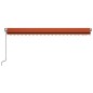 Automatische Markise mit LED & Windsensor 500x350 Orange/Braun Automatische Markise mit LED & Windsensor 500x350 Orange/Braun