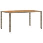 vidaXL Gartentisch mit Akazienholz-Platte Grau 150x90x75cm Poly Rattan vidaXL Gartentisch mit Akazienholz-Platte Grau 150x90x75cm Poly Rattan
