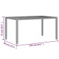 vidaXL Gartentisch mit Akazienholz-Platte Grau 150x90x75cm Poly Rattan vidaXL Gartentisch mit Akazienholz-Platte Grau 150x90x75cm Poly Rattan