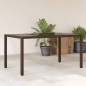 vidaXL Gartentisch mit Glasplatte Braun 150x90x75 cm Poly Rattan vidaXL Gartentisch mit Glasplatte Braun 150x90x75 cm Poly Rattan