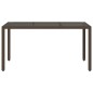 vidaXL Gartentisch mit Glasplatte Braun 150x90x75 cm Poly Rattan vidaXL Gartentisch mit Glasplatte Braun 150x90x75 cm Poly Rattan