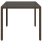 vidaXL Gartentisch mit Glasplatte Braun 150x90x75 cm Poly Rattan vidaXL Gartentisch mit Glasplatte Braun 150x90x75 cm Poly Rattan