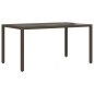 vidaXL Gartentisch mit Glasplatte Braun 150x90x75 cm Poly Rattan vidaXL Gartentisch mit Glasplatte Braun 150x90x75 cm Poly Rattan