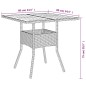 vidaXL Gartentisch mit Akazienholz-Platte Grau 80x80x75 cm Poly Rattan vidaXL Gartentisch mit Akazienholz-Platte Grau 80x80x75 cm Poly Rattan