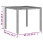 vidaXL Gartentisch mit Holzplatte Schwarz 90x90x75 cm Poly Rattan vidaXL Gartentisch mit Holzplatte Schwarz 90x90x75 cm Poly Rattan