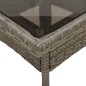 vidaXL Gartentisch mit Glasplatte Grau 80x80x75 cm Poly Rattan vidaXL Gartentisch mit Glasplatte Grau 80x80x75 cm Poly Rattan