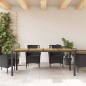vidaXL Gartentisch mit Akazienholz-Platte Schwarz Poly Rattan vidaXL Gartentisch mit Akazienholz-Platte Schwarz Poly Rattan