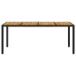 vidaXL Gartentisch mit Akazienholz-Platte Schwarz Poly Rattan vidaXL Gartentisch mit Akazienholz-Platte Schwarz Poly Rattan