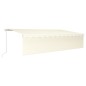 vidaXL Markise Manuell Einziehbar mit Rollo 6x3 m Creme vidaXL Markise Manuell Einziehbar mit Rollo 6x3 m Creme