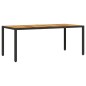 vidaXL Gartentisch mit Akazienholz-Platte Schwarz Poly Rattan vidaXL Gartentisch mit Akazienholz-Platte Schwarz Poly Rattan