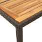 vidaXL Gartentisch mit Akazienholz-Platte Schwarz Poly Rattan vidaXL Gartentisch mit Akazienholz-Platte Schwarz Poly Rattan