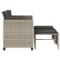 vidaXL Gartensofa 2-Sitzer mit Tisch und Hockern Hellgrau Poly Rattan vidaXL Gartensofa 2-Sitzer mit Tisch und Hockern Hellgrau Poly Rattan