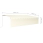 vidaXL Markise Manuell Einziehbar mit Rollo 6x3 m Creme vidaXL Markise Manuell Einziehbar mit Rollo 6x3 m Creme