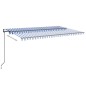Automatische Markise mit LED & Windsensor 500x350 Blau und Weiß Automatische Markise mit LED & Windsensor 500x350 Blau und Weiß