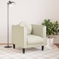 vidaXL Sessel mit Kissen Creme Samt vidaXL Sessel mit Kissen Creme Samt