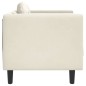 vidaXL Sessel mit Kissen Creme Samt vidaXL Sessel mit Kissen Creme Samt
