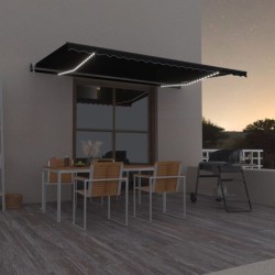 Automatische Markise mit LED & Windsensor 500x350 cm Anthrazit