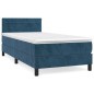 vidaXL Boxspringbett mit Matratze Dunkelblau 100x200 cm Samt vidaXL Boxspringbett mit Matratze Dunkelblau 100x200 cm Samt