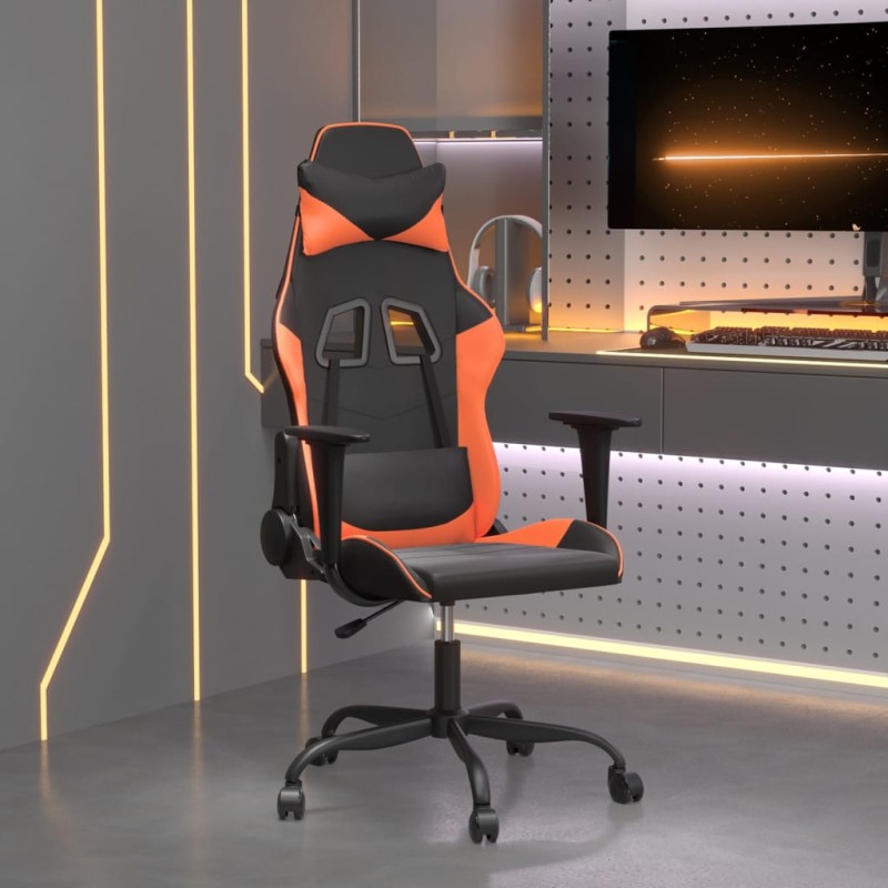 vidaXL Gaming-Stuhl Schwarz und Orange Kunstleder vidaXL Gaming-Stuhl Schwarz und Orange Kunstleder