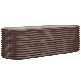 vidaXL Hochbeet Pulverbeschichteter Stahl 224x80x68 cm Braun