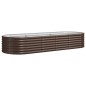 vidaXL Hochbeet Pulverbeschichteter Stahl 224x80x36 cm Braun vidaXL Hochbeet Pulverbeschichteter Stahl 224x80x36 cm Braun