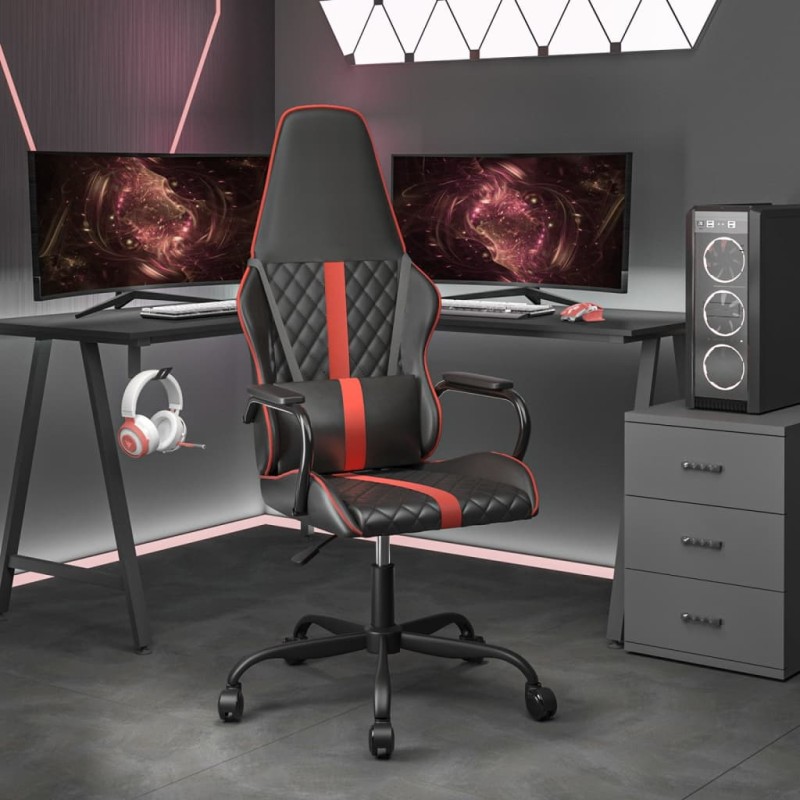 vidaXL Gaming-Stuhl mit Massagefunktion Rot und Schwarz Kunstleder vidaXL Gaming-Stuhl mit Massagefunktion Rot und Schwarz Kunstleder