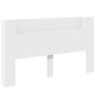vidaXL LED-Kopfteil mit Ablagen Weiß 180x16,5x103,5 cm