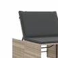 vidaXL Sonnenliegen 2 Stk. mit Tisch Hellgrau Poly Rattan vidaXL Sonnenliegen 2 Stk. mit Tisch Hellgrau Poly Rattan