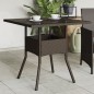 vidaXL Gartentisch mit Glasplatte Braun 80x80x75 cm Poly Rattan vidaXL Gartentisch mit Glasplatte Braun 80x80x75 cm Poly Rattan