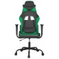 vidaXL Gaming-Stuhl mit Massagefunktion Schwarz und Grün Kunstleder vidaXL Gaming-Stuhl mit Massagefunktion Schwarz und Grün Kunstleder