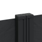 vidaXL Seitenmarkise Ausziehbar Schwarz 220x1000 cm vidaXL Seitenmarkise Ausziehbar Schwarz 220x1000 cm