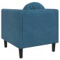 vidaXL Sessel mit Kissen Blau Samt vidaXL Sessel mit Kissen Blau Samt