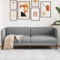 vidaXL Sofa 3-Sitzer Hellgrau Stoff vidaXL Sofa 3-Sitzer Hellgrau Stoff
