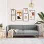 vidaXL Sofa 3-Sitzer Hellgrau Stoff vidaXL Sofa 3-Sitzer Hellgrau Stoff