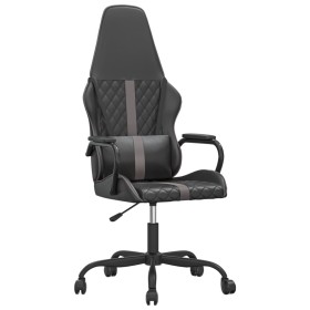 vidaXL Gaming-Stuhl Schwarz und Grau Kunstleder