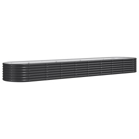 vidaXL Hochbeet Pulverbeschichteter Stahl 368x80x36 cm Anthrazit