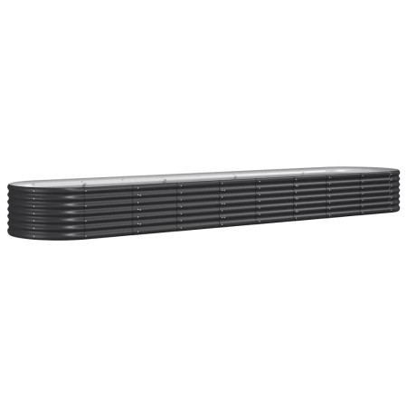 vidaXL Hochbeet Pulverbeschichteter Stahl 368x80x36 cm Anthrazit