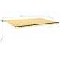 Gelenkarmmarkise Automatisch 500x350 cm Gelb und Weiß Gelenkarmmarkise Automatisch 500x350 cm Gelb und Weiß