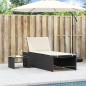 vidaXL Sonnenliegen 2 Stk. mit Tisch Schwarz Poly Rattan vidaXL Sonnenliegen 2 Stk. mit Tisch Schwarz Poly Rattan