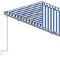 Gelenkarmmarkise Automatisch mit Jalousie 3x2,5 m Blau und Weiß Gelenkarmmarkise Automatisch mit Jalousie 3x2,5 m Blau und Weiß