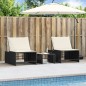 vidaXL Sonnenliegen 2 Stk. mit Tisch Schwarz Poly Rattan vidaXL Sonnenliegen 2 Stk. mit Tisch Schwarz Poly Rattan