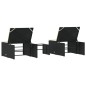 vidaXL Sonnenliegen 2 Stk. mit Tisch Schwarz Poly Rattan vidaXL Sonnenliegen 2 Stk. mit Tisch Schwarz Poly Rattan