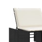 vidaXL Sonnenliegen 2 Stk. mit Tisch Schwarz Poly Rattan vidaXL Sonnenliegen 2 Stk. mit Tisch Schwarz Poly Rattan