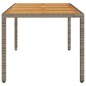 vidaXL Gartentisch mit Akazienholz-Platte Grau 190x90x75cm Poly Rattan vidaXL Gartentisch mit Akazienholz-Platte Grau 190x90x75cm Poly Rattan
