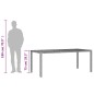 vidaXL Gartentisch mit Akazienholz-Platte Grau 190x90x75cm Poly Rattan vidaXL Gartentisch mit Akazienholz-Platte Grau 190x90x75cm Poly Rattan