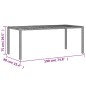vidaXL Gartentisch mit Akazienholz-Platte Grau 190x90x75cm Poly Rattan vidaXL Gartentisch mit Akazienholz-Platte Grau 190x90x75cm Poly Rattan