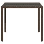 vidaXL Gartentisch mit Glasplatte Braun 90x90x75 cm Poly Rattan vidaXL Gartentisch mit Glasplatte Braun 90x90x75 cm Poly Rattan