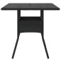 vidaXL Gartentisch mit Glasplatte Schwarz 80x80x75 cm Poly Rattan vidaXL Gartentisch mit Glasplatte Schwarz 80x80x75 cm Poly Rattan