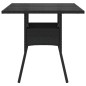 vidaXL Gartentisch mit Glasplatte Schwarz 80x80x75 cm Poly Rattan vidaXL Gartentisch mit Glasplatte Schwarz 80x80x75 cm Poly Rattan
